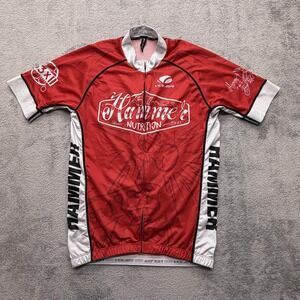Voler Cycling Jersey Mens Medium Red Hammer Nutrition Pro Race Full Zip Made USA
